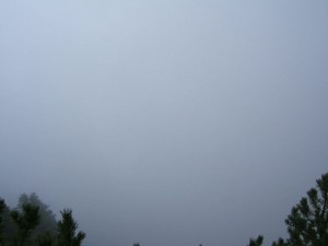 An dieser Stelle sieht man das erste Mal den Gardasee (Einfach den Nebel wegdenken)