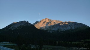 Abendlicher Ausblick an der Alp Buffalora